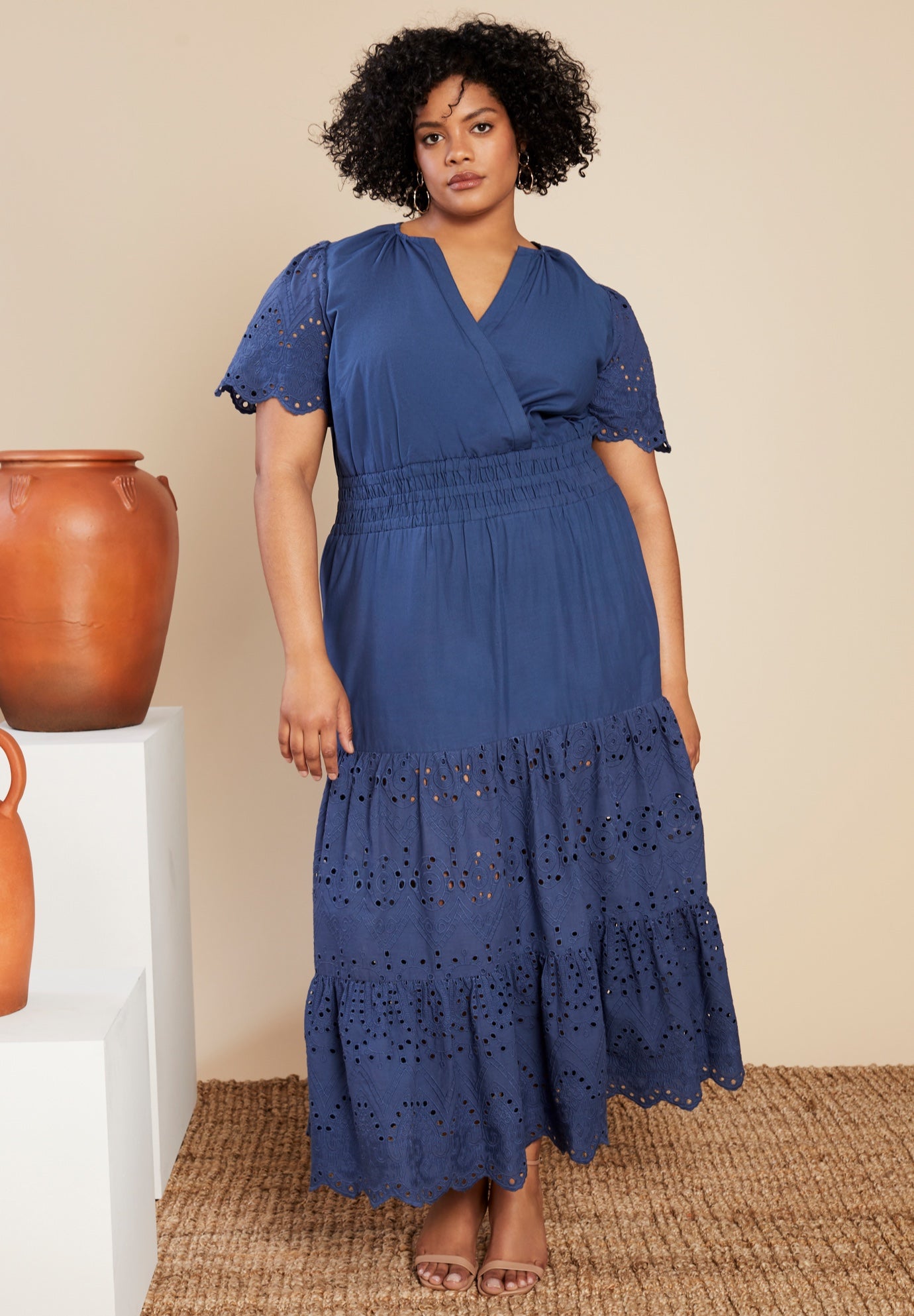 Eyelet Tiered Dress image number 0