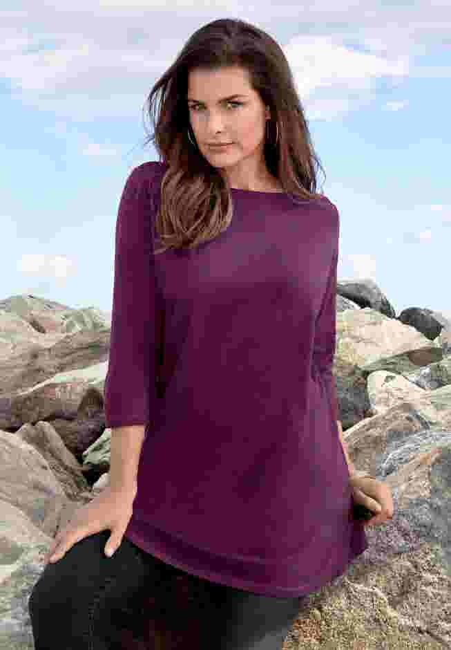 Ultimate Boatneck Tunic with Side Slits image number 7
