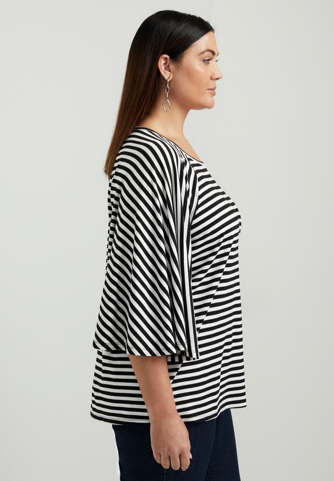 Flared Raglan Sleeve Breton Tee image number 2