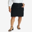 True Fit Stretch Denim Short Skirt image number null