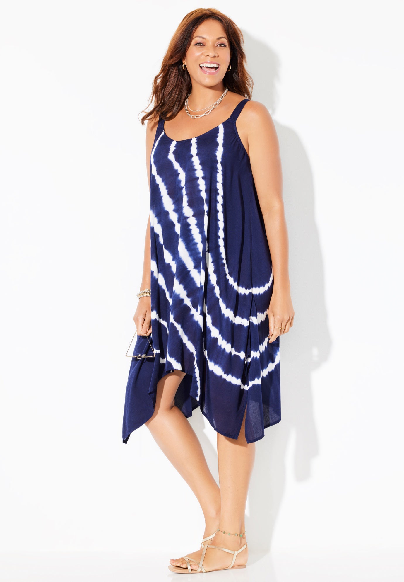 Tie-Dye Flare Cover Up Dress image number 2