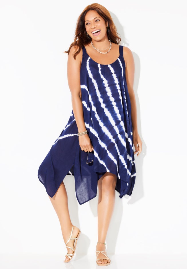 Tie-Dye Flare Cover Up Dress image number 4