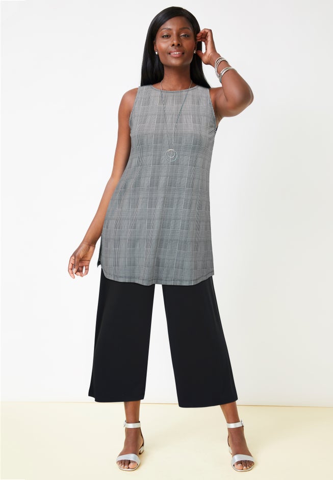 Stretch Knit Tunic Tank image number 4