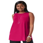 Stretch Knit Tunic Tank image number null