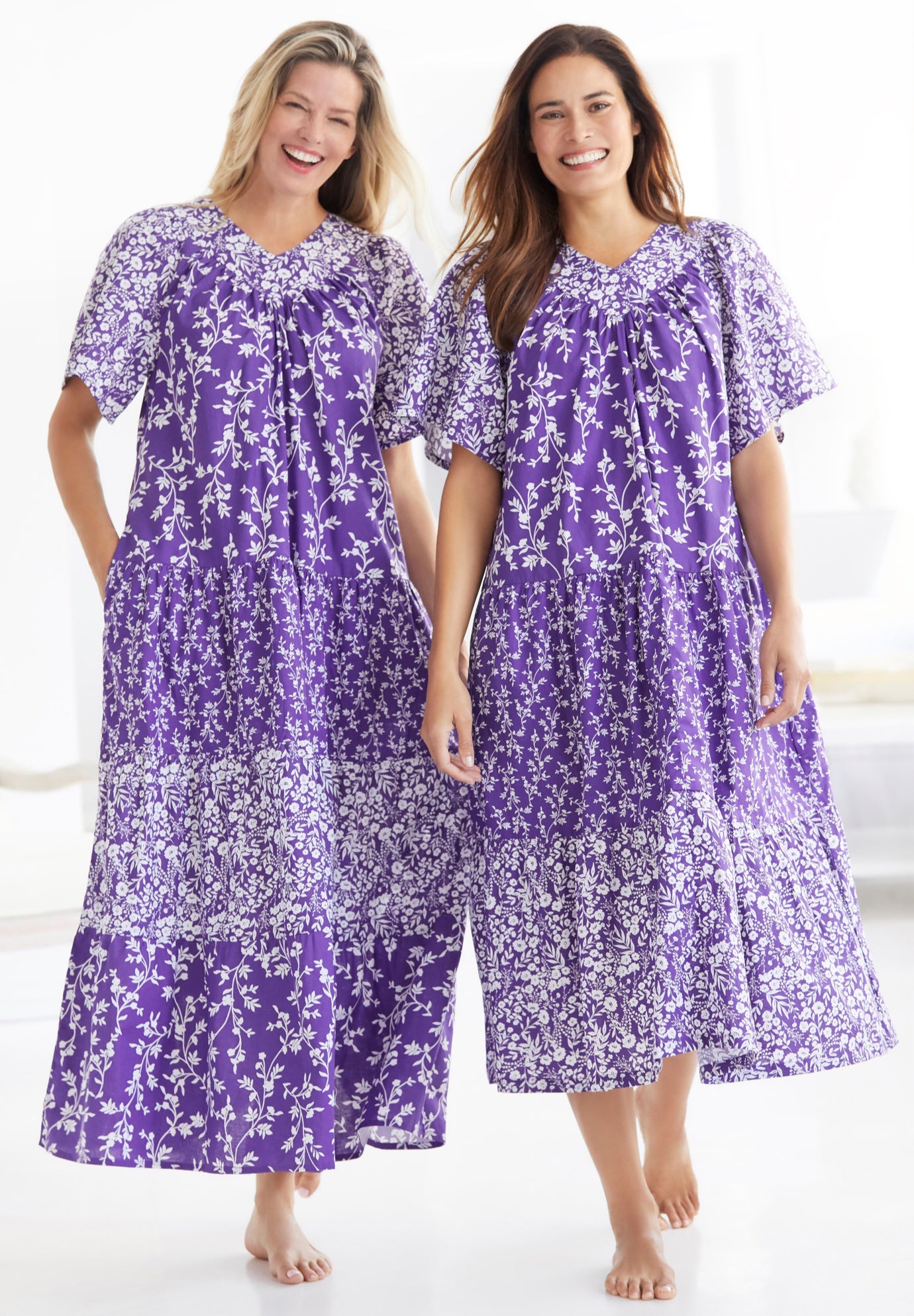 Long Tiered Print Lounger image number 4