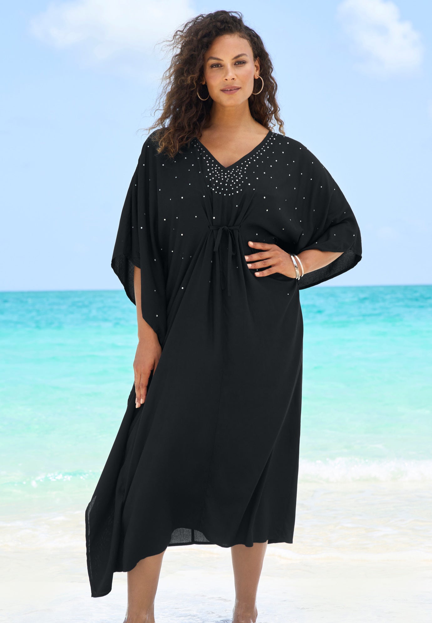 Ruched Caftan Cover Up image number 0