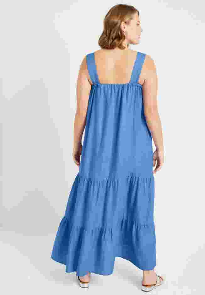 Strapless Tiered Midi Dress image number 1