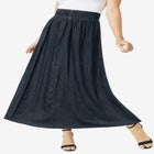 Chambray Maxi Skirt image number null