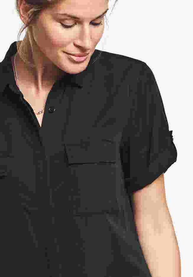 Button Front Linen Shirtdress image number 2