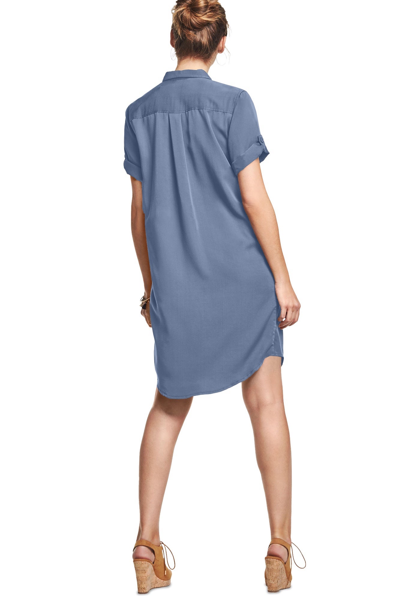 Button Front Linen Shirtdress image number 1
