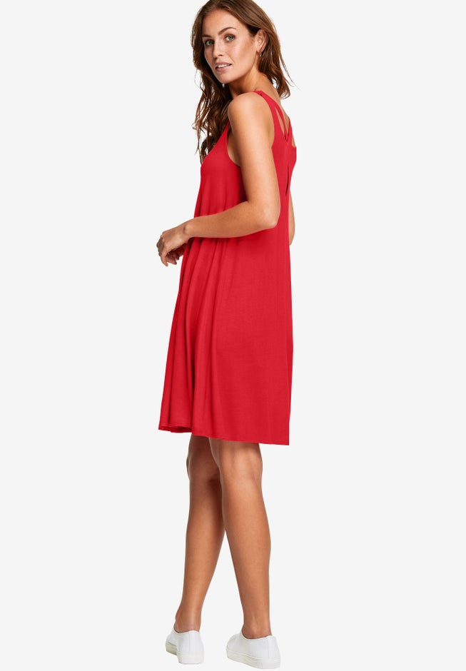 Crossover Back Tank Dress image number 2