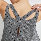 Stretch Jersey Knit A-Line Crossover Back Tank Short Dress image number 1