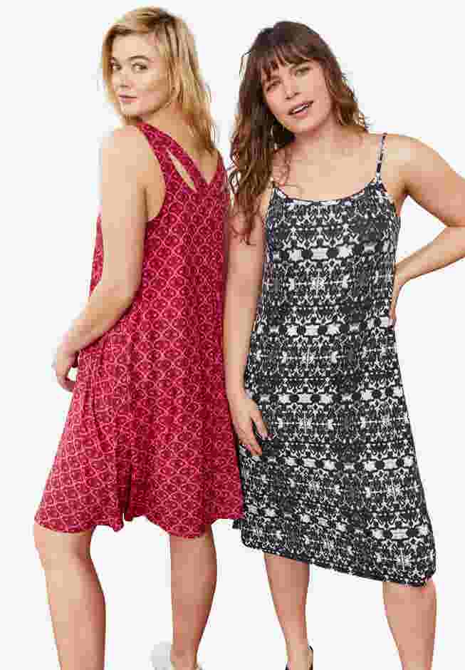 Crossover Back Tank Dress image number 4