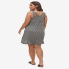 Stretch Jersey Knit A-Line Crossover Back Tank Short Dress image number 2