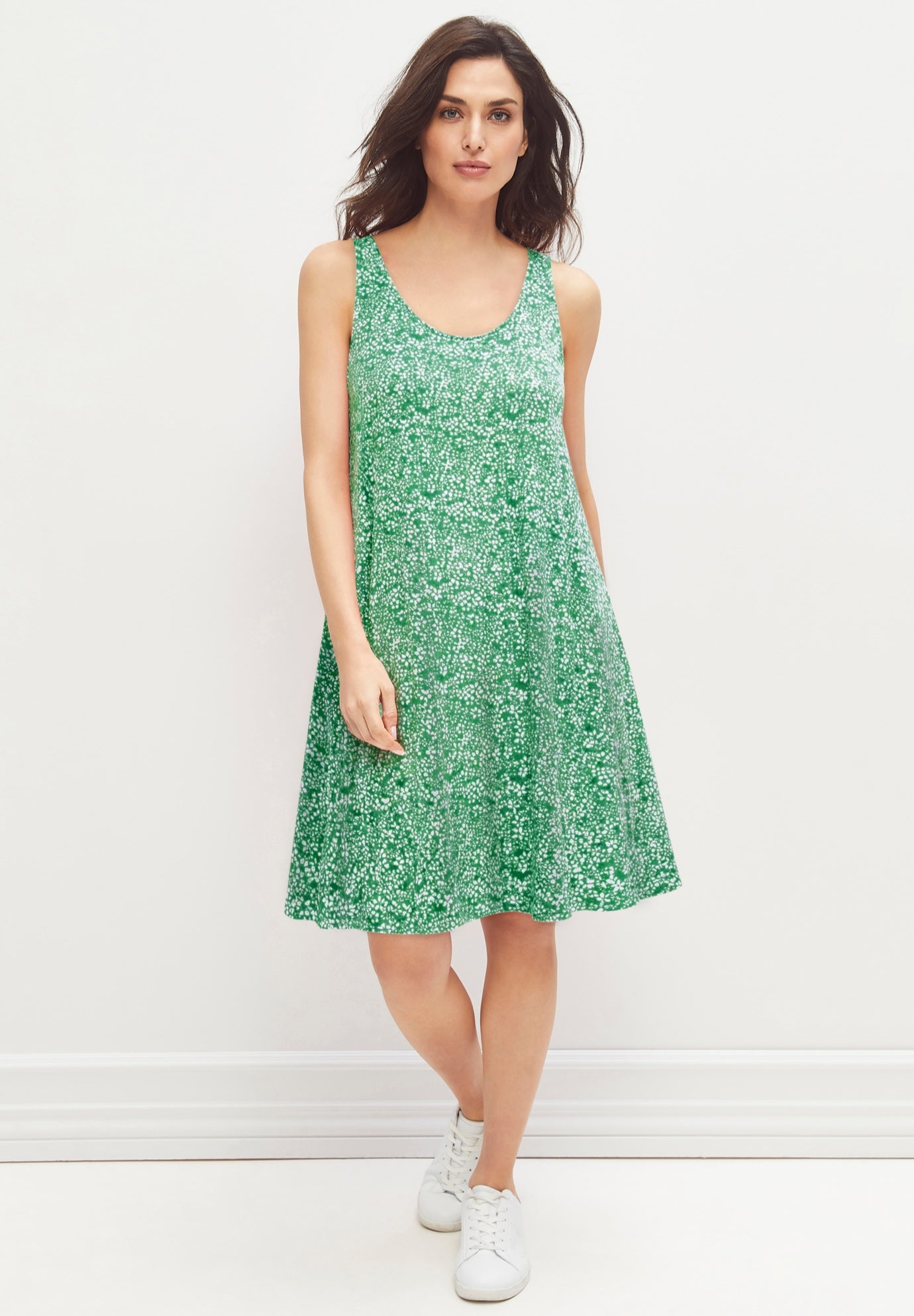 Crossover Back Tank Dress image number 0