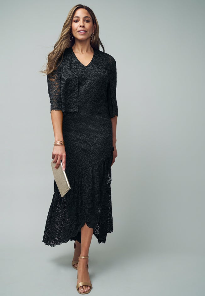 2-Piece Lace Tulip Jacket Dress image number 0