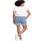 Mid-Rise Stretch Frayed Cuff Hem Shorts image number null