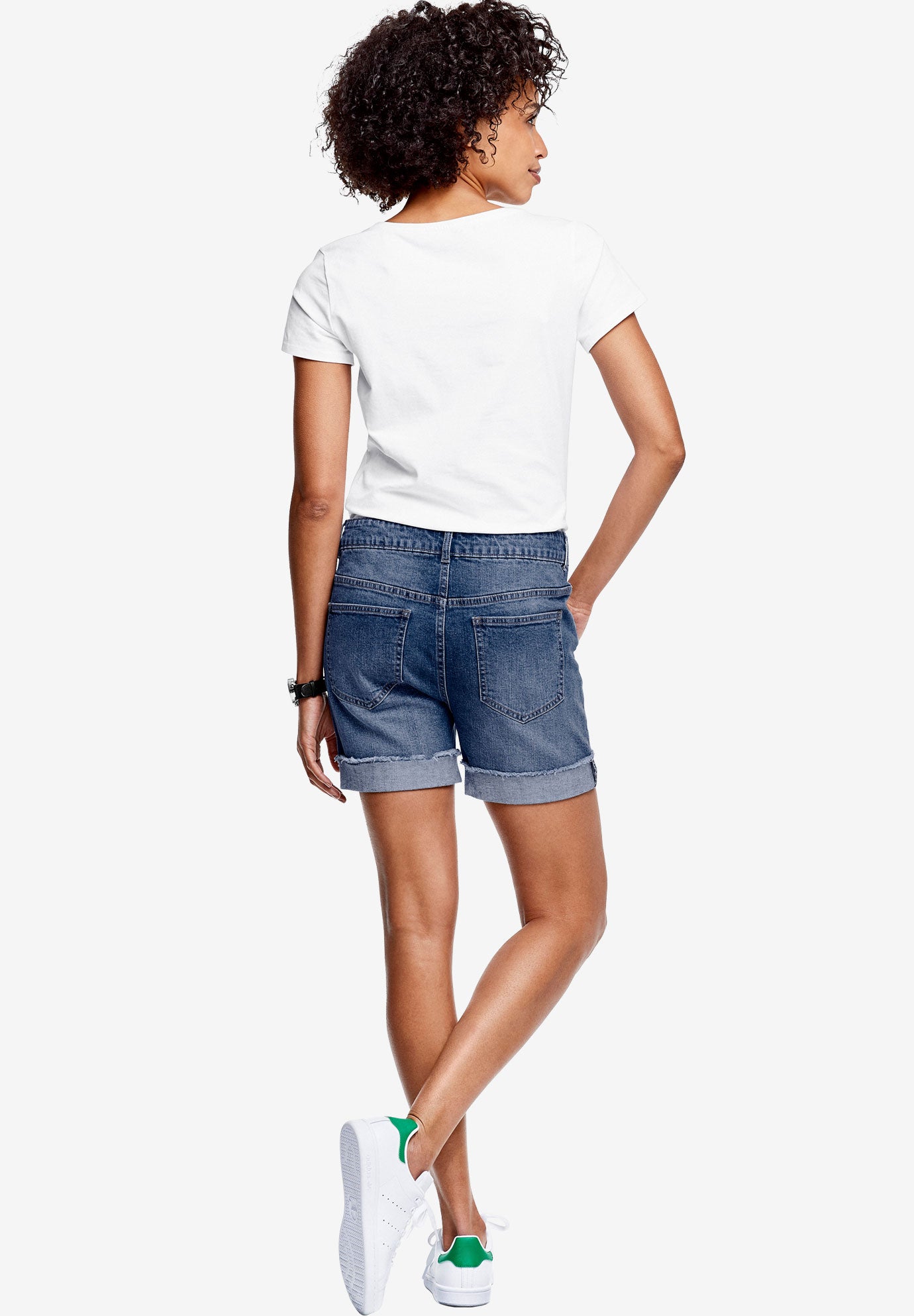 Frayed Cuff Hem Shorts image number 1