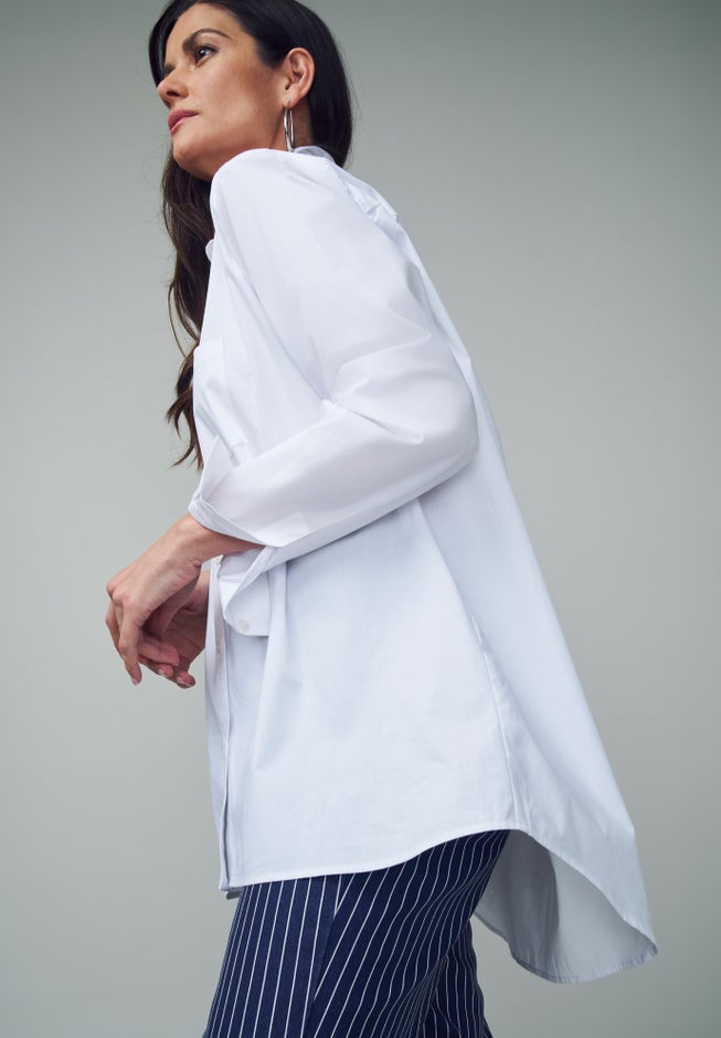Stretch Cotton Oversized Shirt image number 1