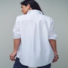 Stretch Cotton Oversized Shirt image number null
