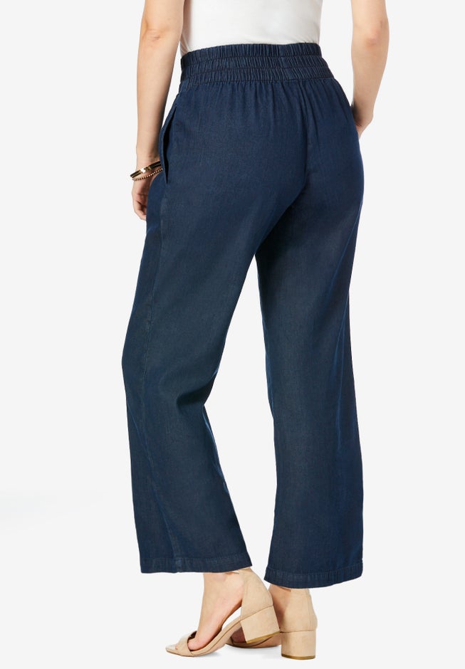 Chambray Wide Leg Pant image number 1