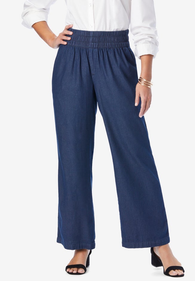 Chambray Wide Leg Pant image number 0