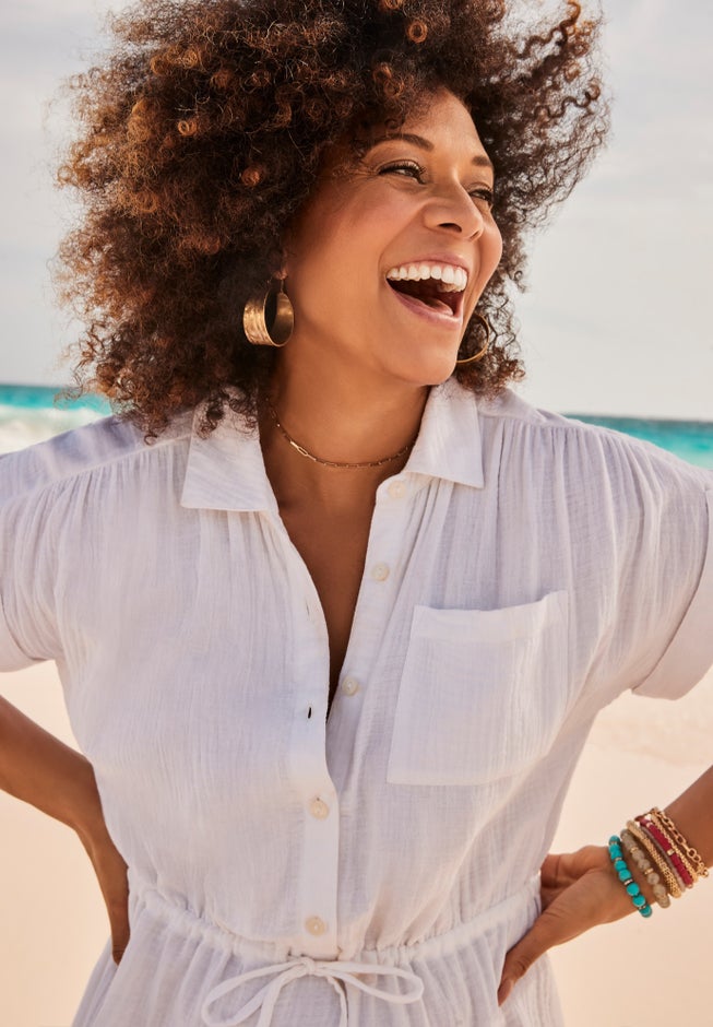 Sun Breeze Gauze Dress Cover Up image number 4