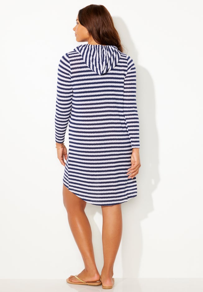 Hi-Low Knit Tunic Hoodie image number null