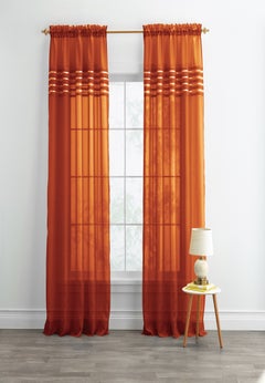 BH Studio Sheer Voile Pleated Rod-Pocket Panel