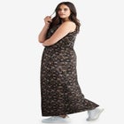 Cotton Spandex Scoop Neck Sleeveless A-Line Maxi Dress image number null