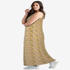 Cotton Spandex Scoop Neck Sleeveless A Line Maxi Dress image number null