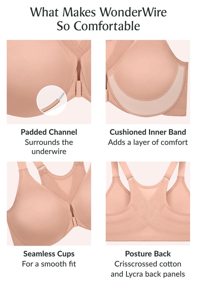 Wonderwire® Front-Close Posture Bra image number 3