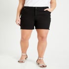Raw Hem June Fit Denim Shorts image number null