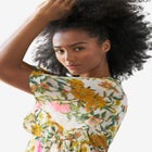 Ruffled V-Neck Empire Dress image number null