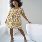 Ruffled V-Neck Empire Dress image number null