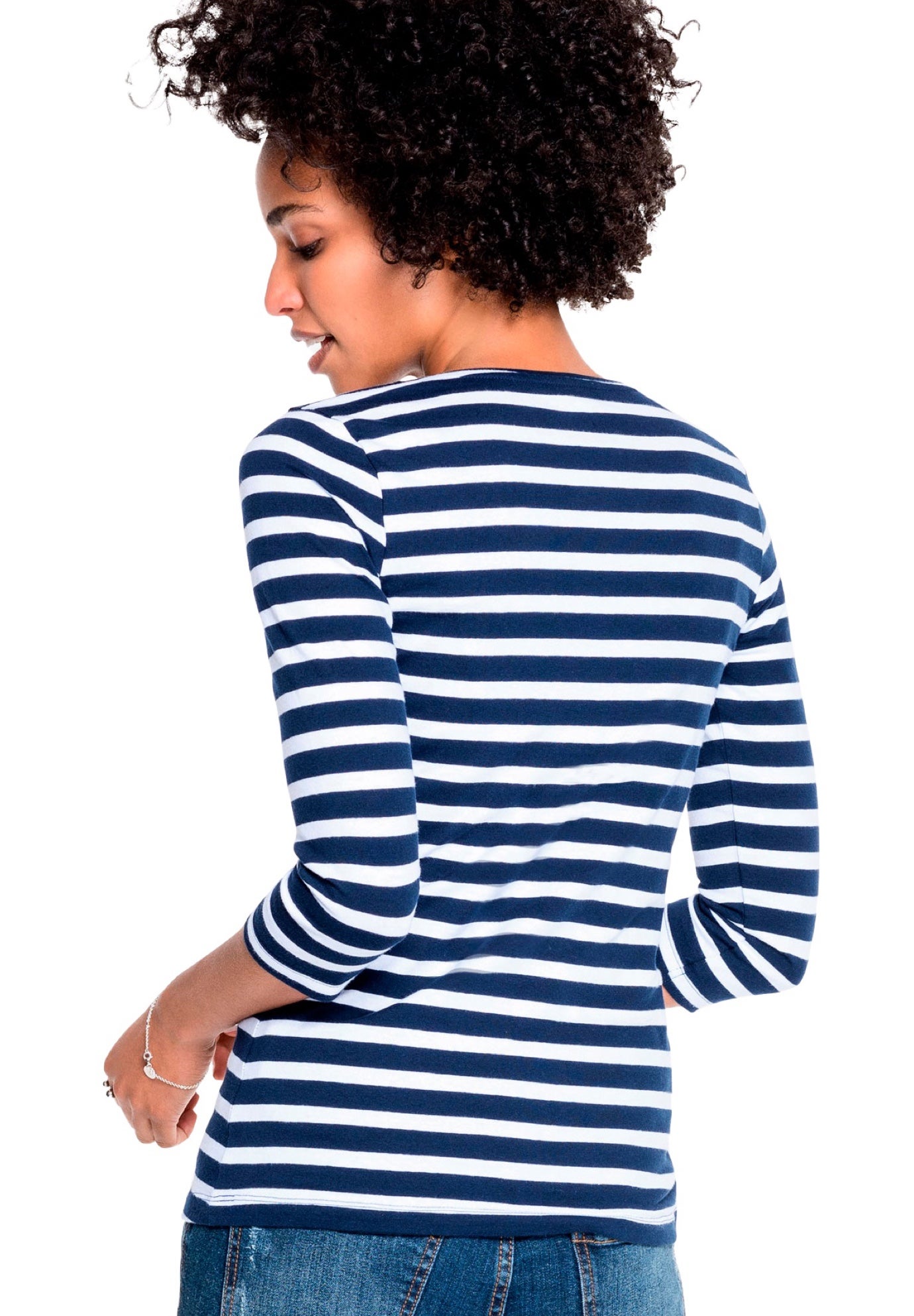 Three-Quarter Sleeve Scoop Neck Tee image number 1