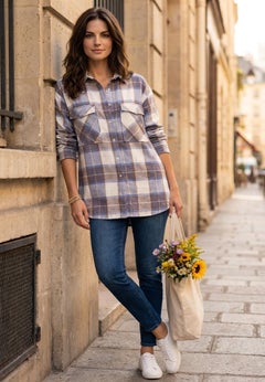 Mid-Rise Stretch Denim Pull-On 4 Pocket Jeggings