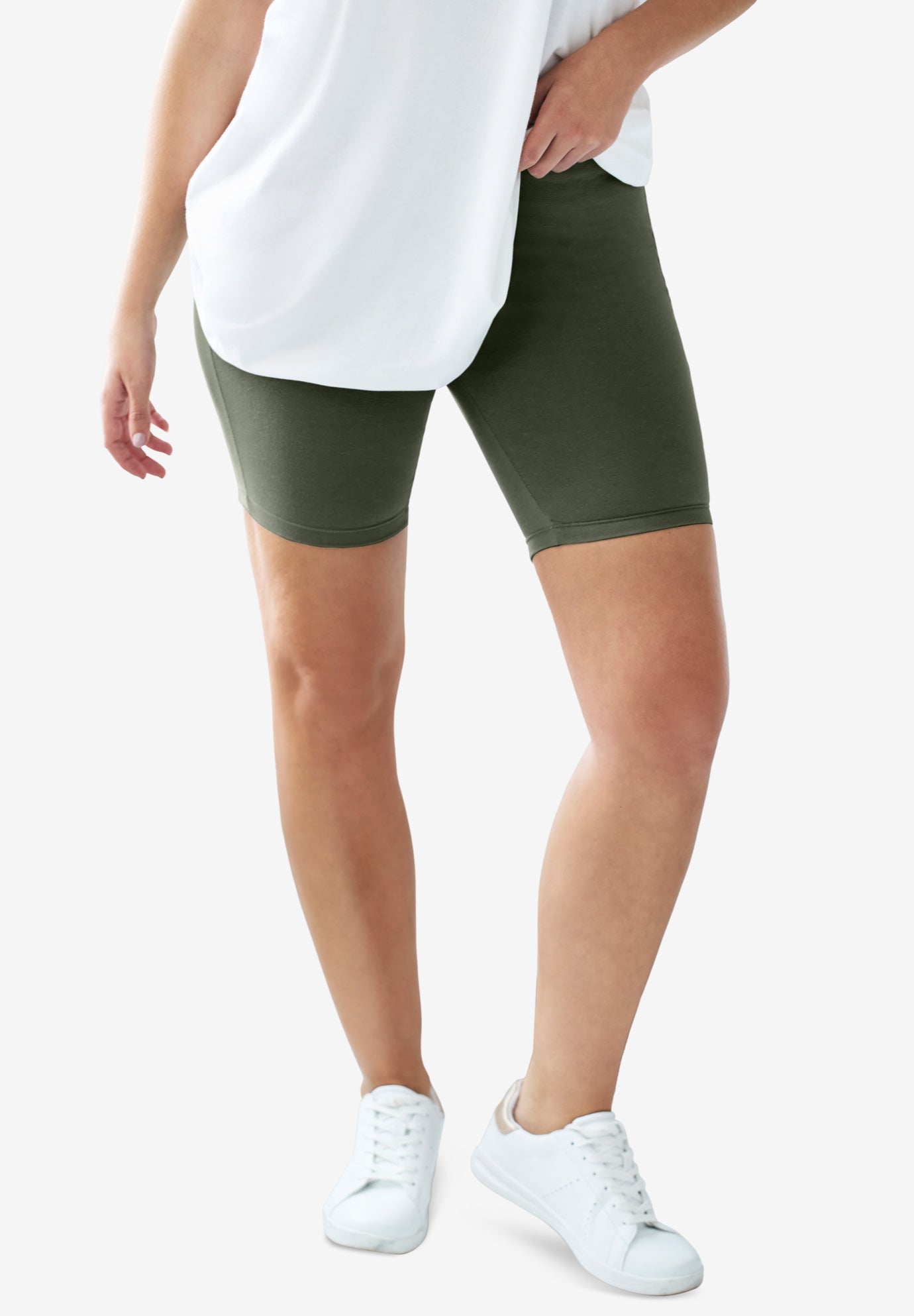 Ellos Studio Stretch Cotton Spandex Bike Shorts image number 0