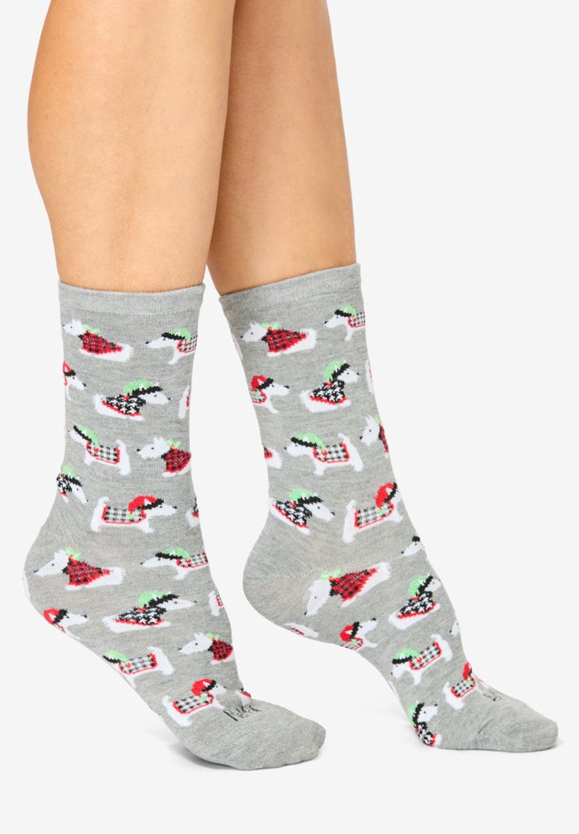 MeMoi® 2-Pack Holiday Crew Socks image number 4