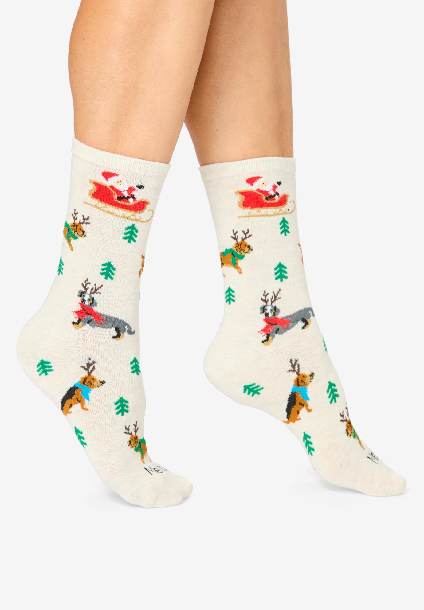 MeMoi® 2-Pack Holiday Crew Socks image number 6
