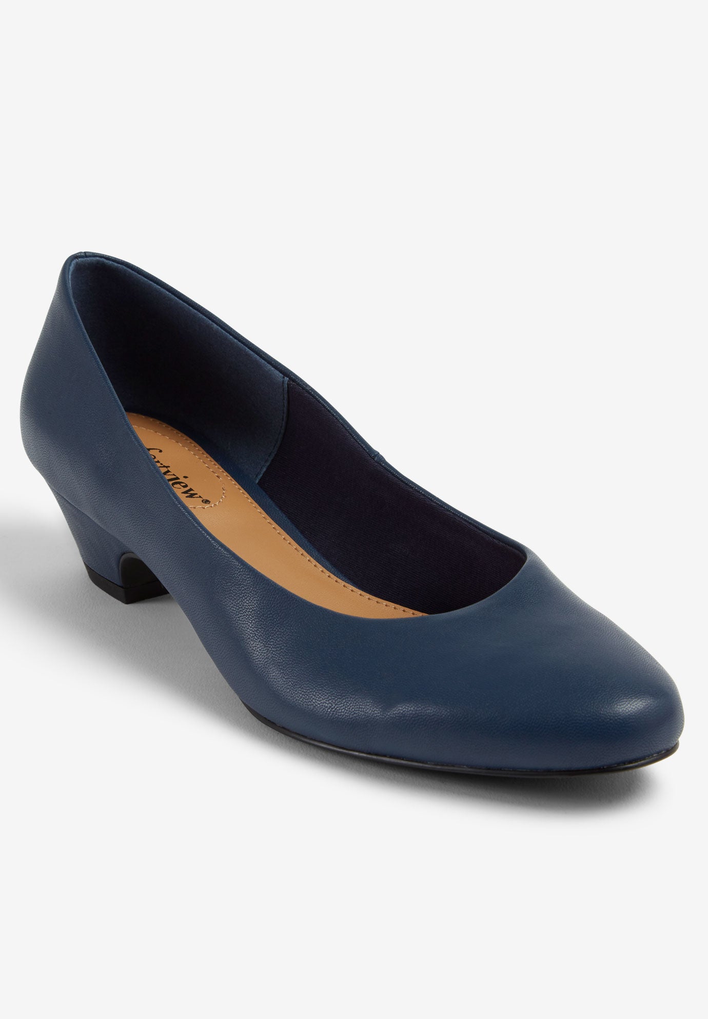 The Vida Leather-Like Slip On Pump image number 0