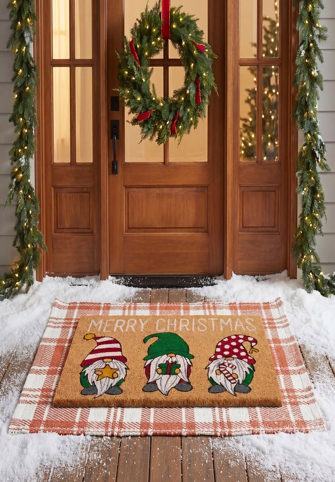 Handwoven Plaid Indoor/Outdoor Layering Rug image number 4