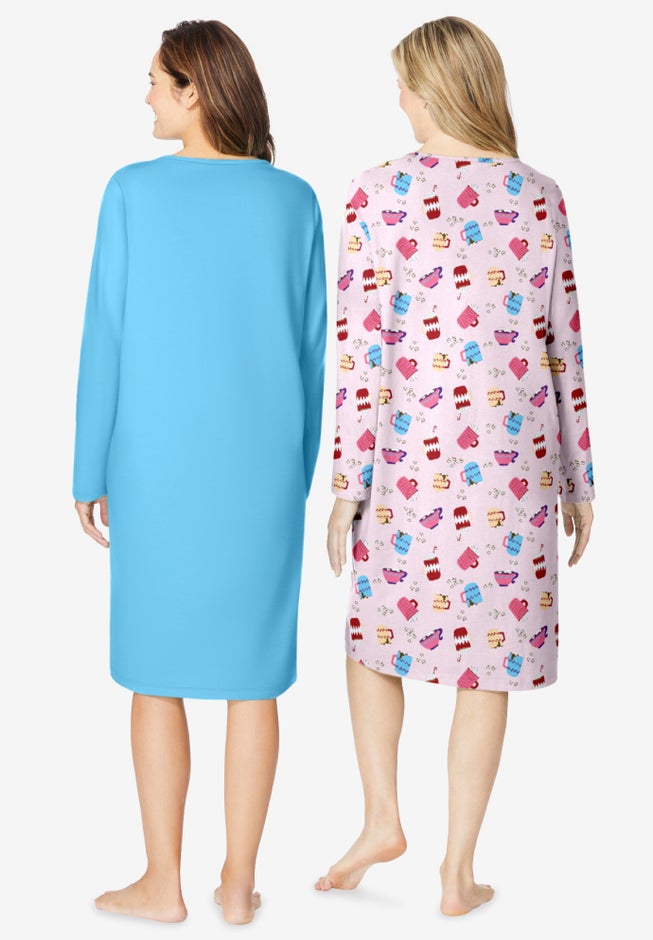 2-Pack Long-Sleeve Sleepshirt image number 1