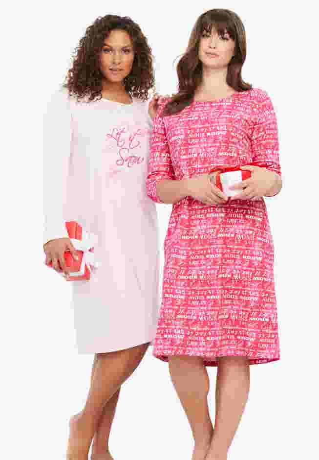 2-Pack Long-Sleeve Sleepshirt image number 0