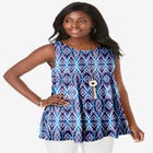 Stretch Knit Sleeveless Swing Tunic image number 0