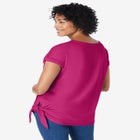 SIDE TIE KNIT TEE image number null