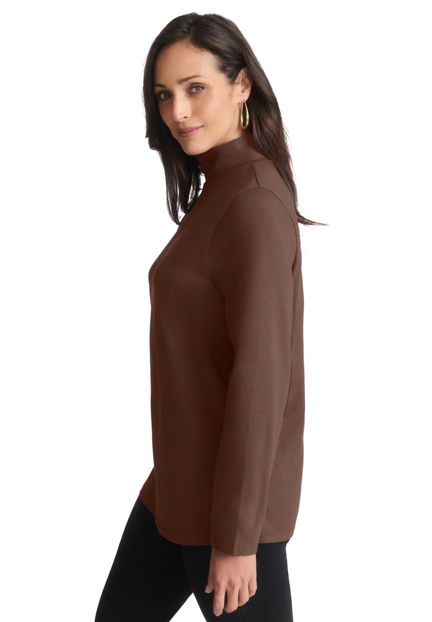 Long Sleeve Mockneck Tee image number 1