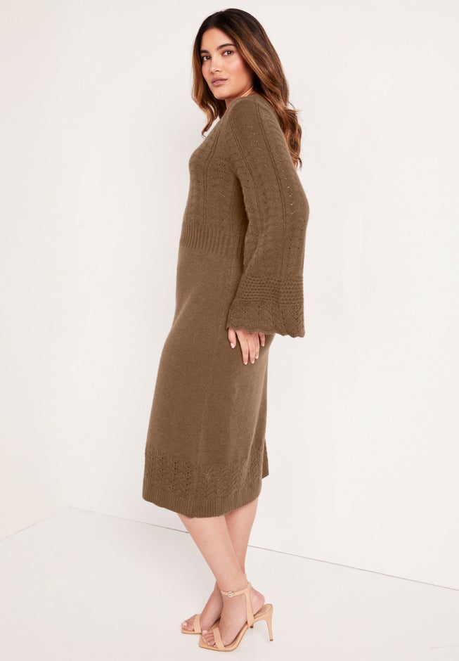 Bell-Sleeve Sweaterdress image number 2
