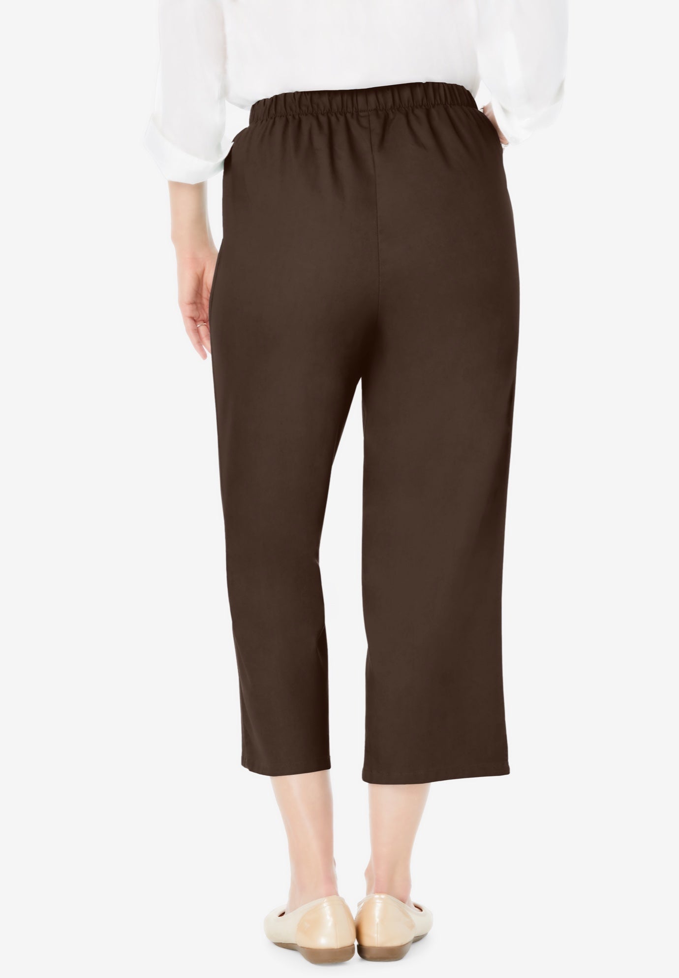 Fineline Stretch Denim Pull-On Capri Jeans image number 1