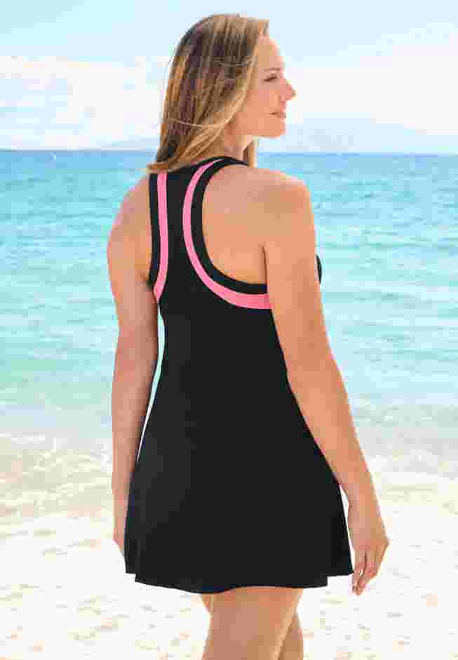 High Neck Racerback 2-Piece Swimdress image number 1
